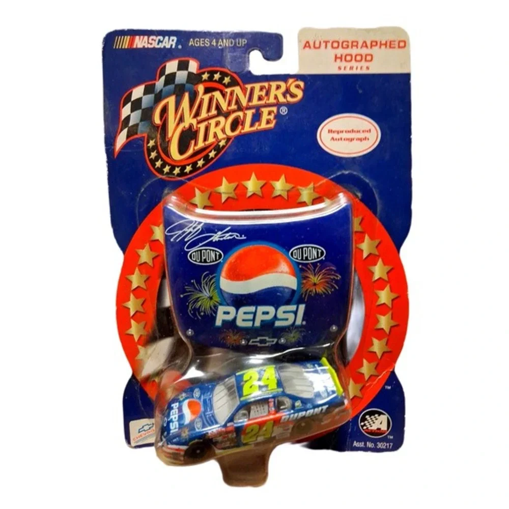 Vintage Winner's Circle Jeff Gordon 24 Pepsi DuPont Autographed Hood Series 1/64